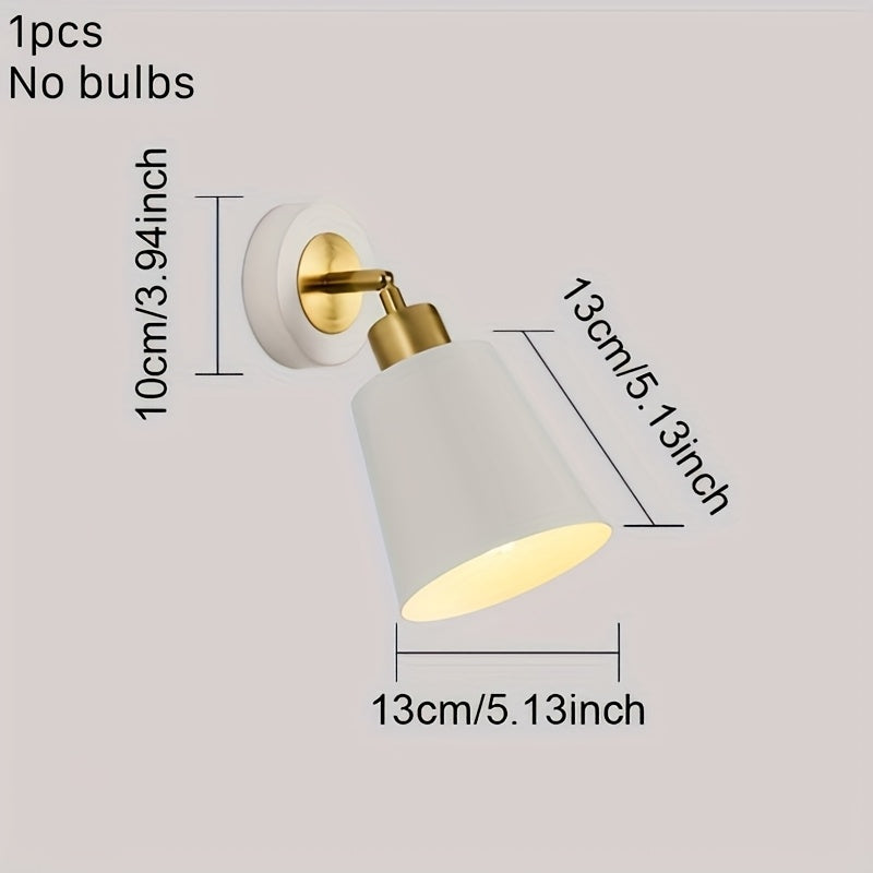 Modern Metal Wall Sconce Light – Adjustable Lamp for Bedroom & Living Room