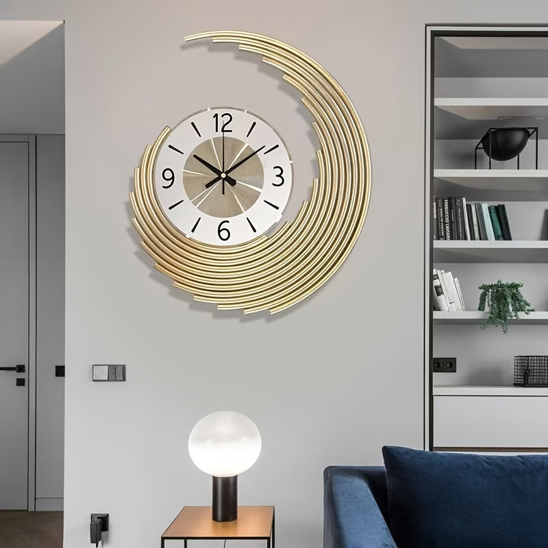 Modern 3D Metal Wall Clock with Silent Quartz Movement – Stylish Decorative Timepiece