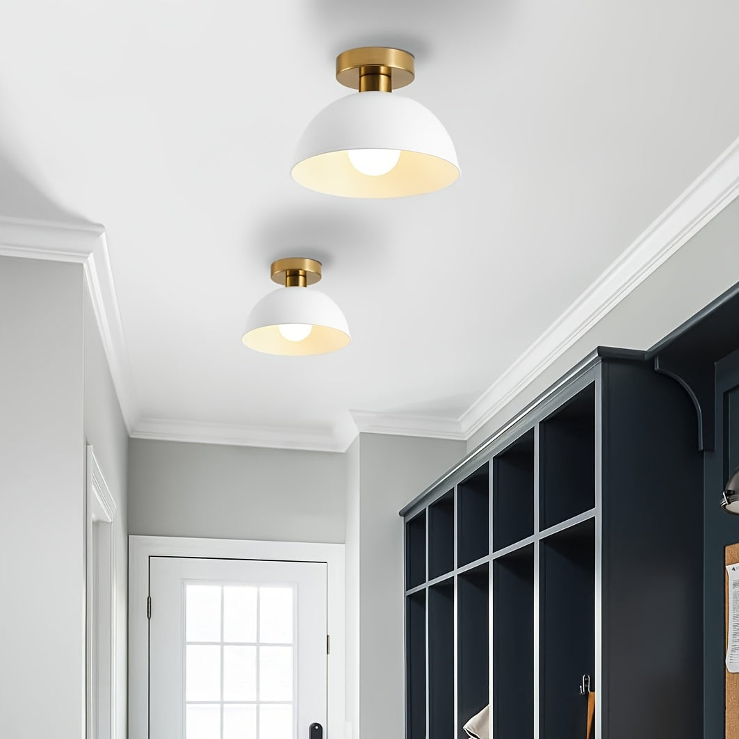 Modern Matte Metal Semi-Flush Mount Ceiling Light