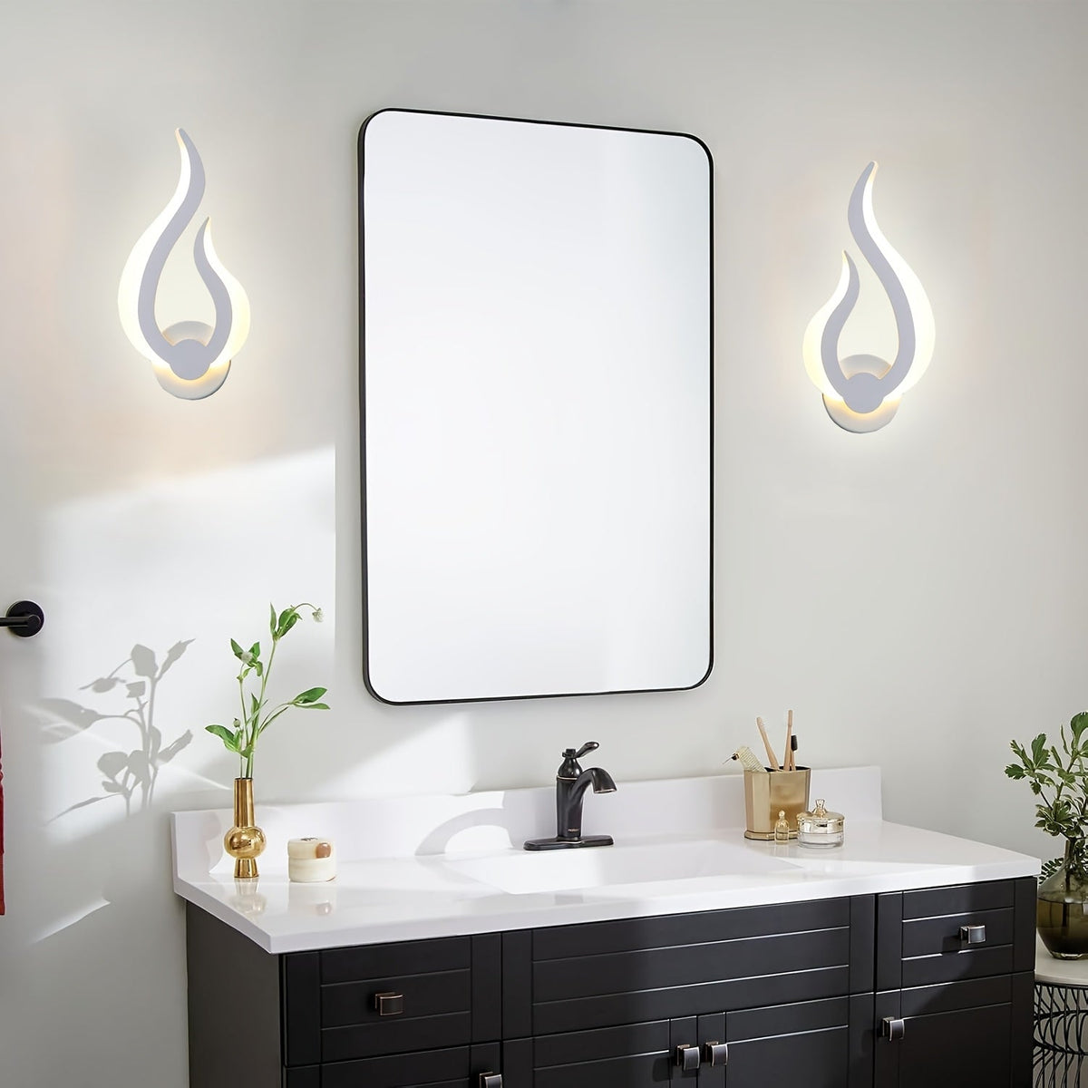 Modern Flame LED Wall Sconce – 10W Warm White Accent Light