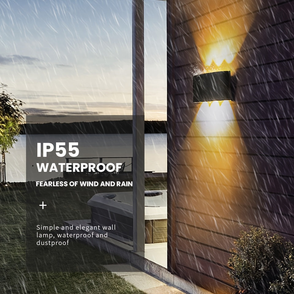 Modern Dual-Beam LED Wall Light – IP55 Rated for Indoor & Outdoor Use