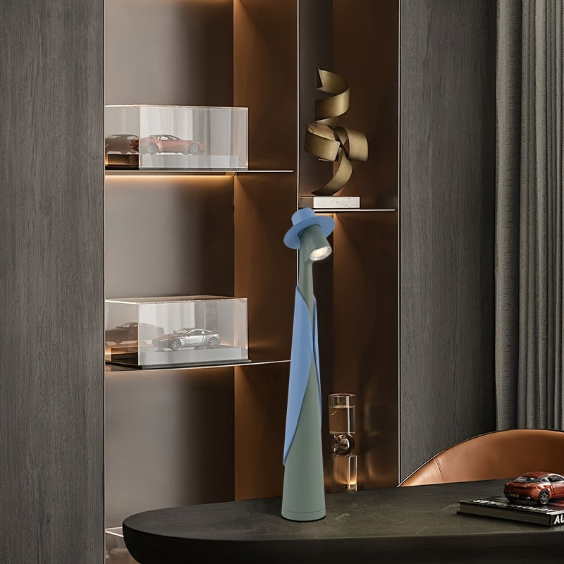 Modern Rechargeable LED Hat Lamp – Creative Touch-Control Desk Light