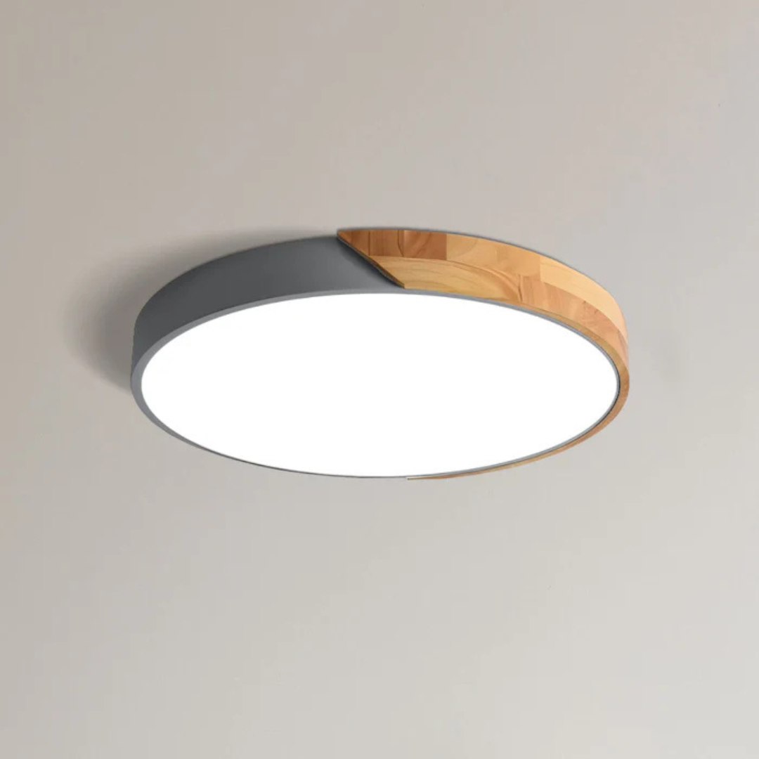 Modern Nordic LED Ceiling Light with Elegant Wooden Design