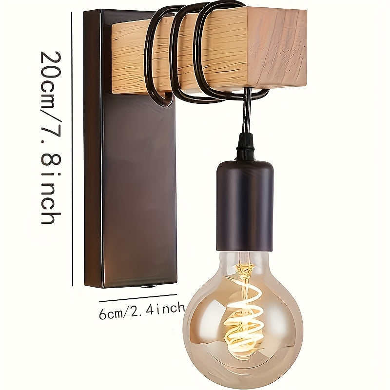 Modern Industrial Wall Sconce with E27 Bulb Base & Sleek Metal Finish