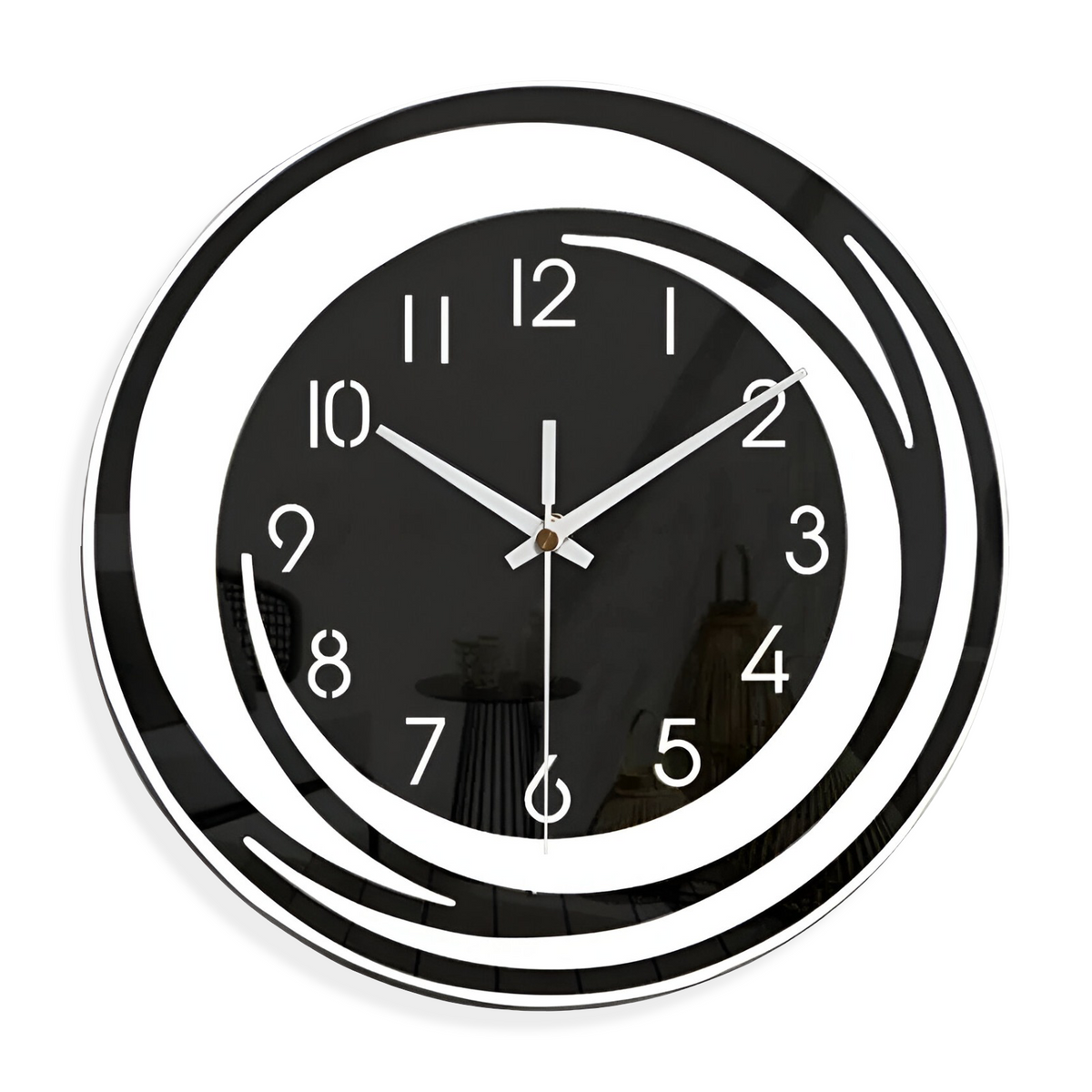 Sorana Modern Wall Clock – Black Acrylic Scandinavian Design