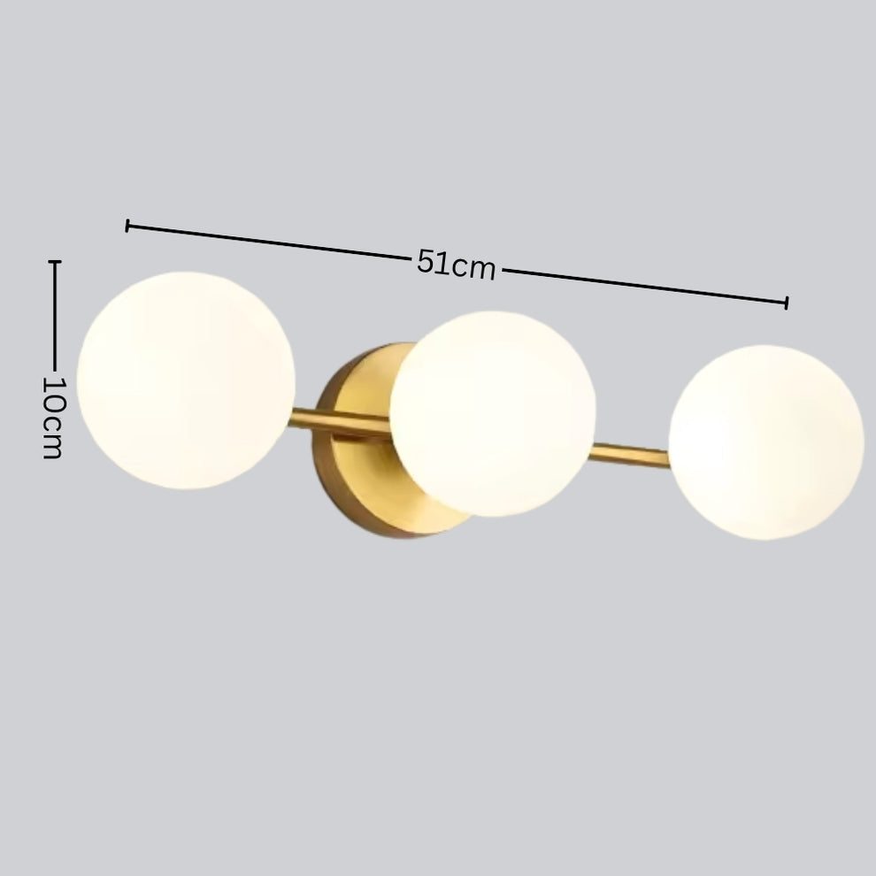 Modern Nordic Triple Globe Glass Ball Wall Light