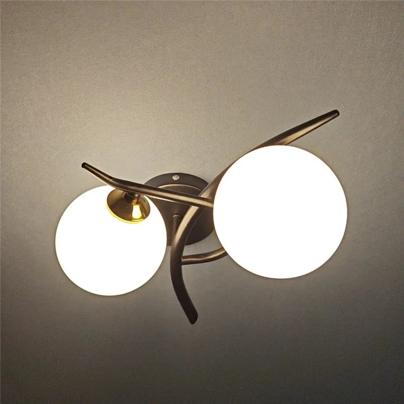 Lunara Nordic Dual-Globe LED Wall Light – Modern Ambient Design