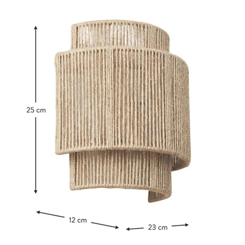 RattanGlow | Handwoven Rattan Wall Lamp for Warm, Natural Ambiance