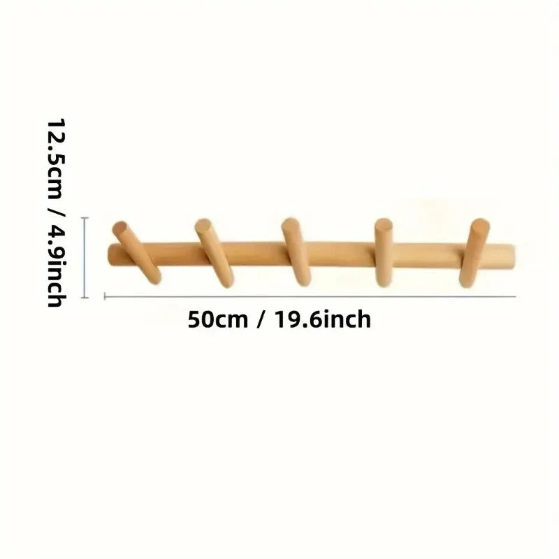 Maeve Solid Oak Wall Rack | Stylish Storage Organiser