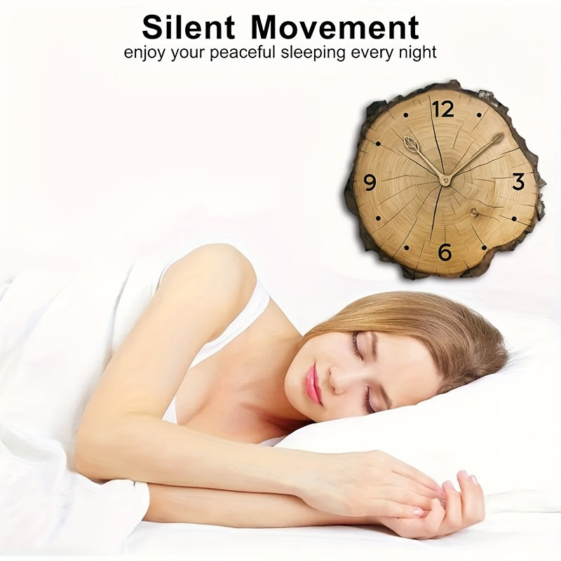 Rustic Wood Slice Wall Clock | Natural Log-Inspired Home Decor Accent