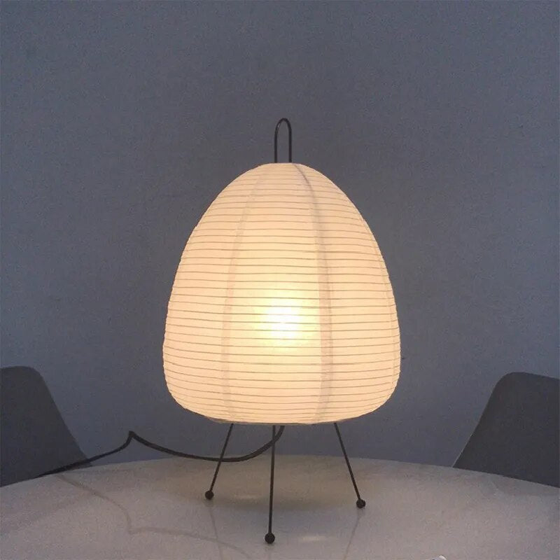 Japanese Rice Paper Table Lamp | Minimalist Zen-Inspired Lighting