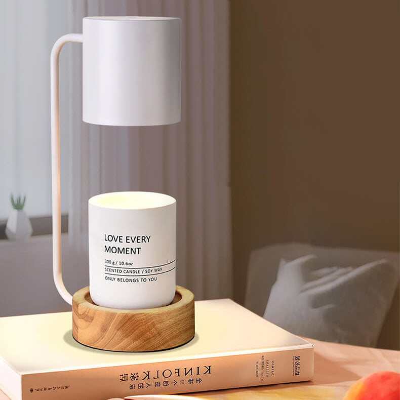 Minimalist Japanese Table Lamp – Elegant Wood & Metal Design