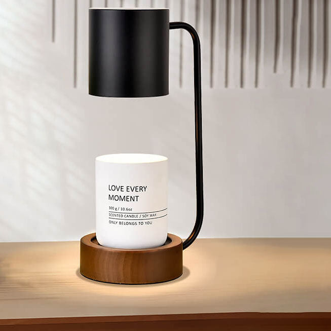 Minimalist Japanese Table Lamp – Elegant Wood & Metal Design