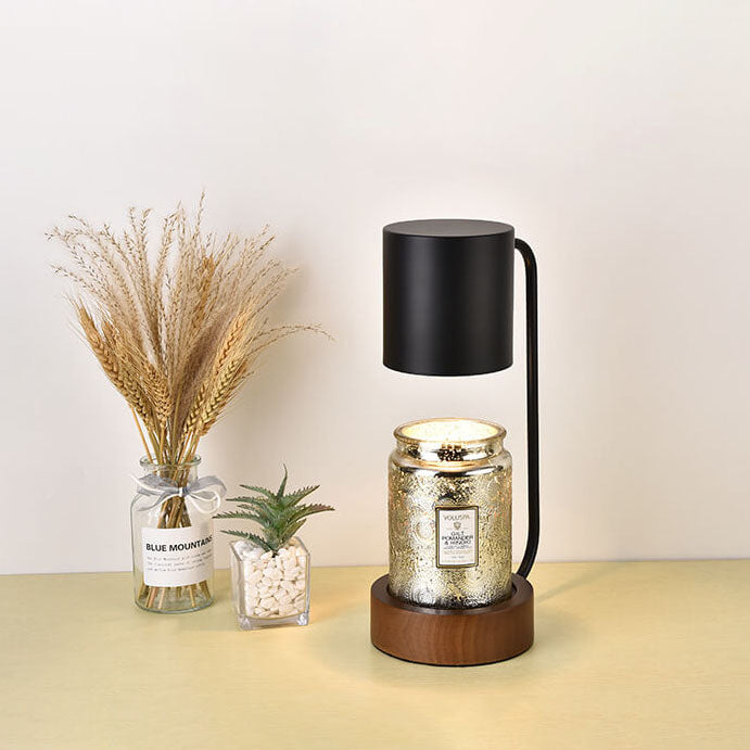 Minimalist Japanese Table Lamp – Elegant Wood & Metal Design