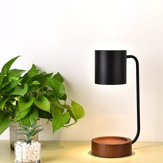 Minimalist Japanese Table Lamp – Elegant Wood & Metal Design