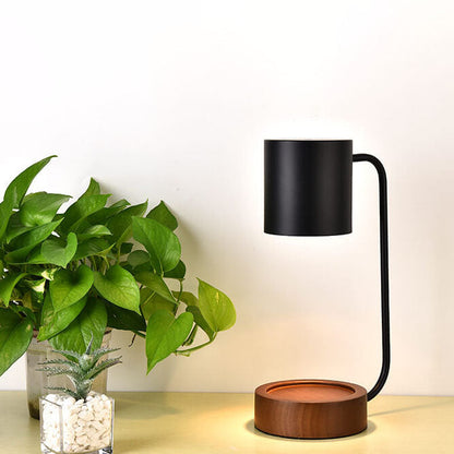 Minimalist Japanese Table Lamp – Elegant Wood & Metal Design