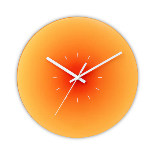 Sunset Glass Wall Clock | Modern Gradient-Inspired Design
