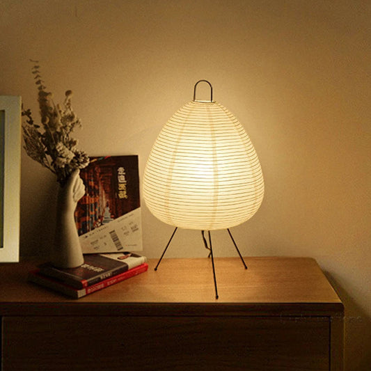 Japanese Rice Paper Table Lamp | Minimalist Zen-Inspired Lighting