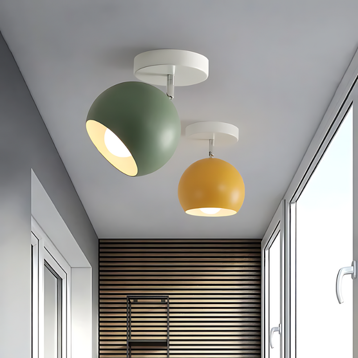 Nordic Macaron Ceiling Light | Modern Round Aluminum Pendant Lamp