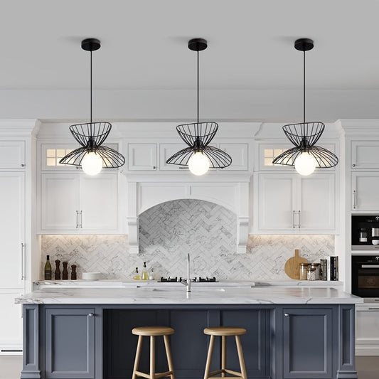 Retro Black Pendant Light with Adjustable Industrial-Style Design