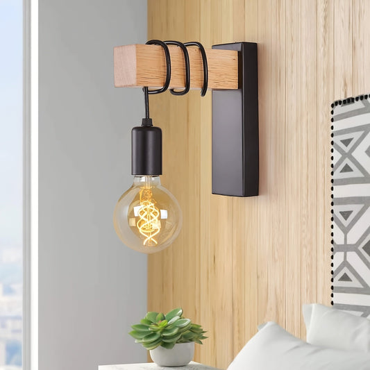 Modern Industrial Wall Sconce with E27 Bulb Base & Sleek Metal Finish