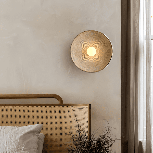 Handcrafted Rustic Wood Wall Sconce with LED Lighting