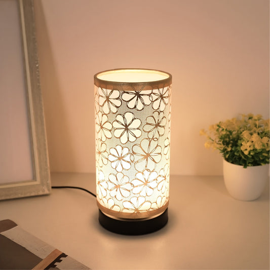Elegant Floral USB Table Lamp | Warm Ambient Glow for Cozy Decor