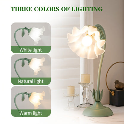 Floral Table Lamp with USB Power – Elegant Decorative Lighting for Any Space