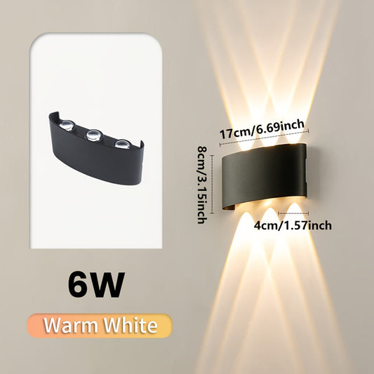 Modern Dual-Beam LED Wall Light – IP55 Rated for Indoor & Outdoor Use