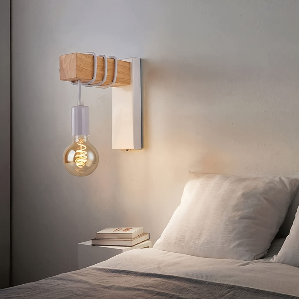 Modern Industrial Wall Sconce with E27 Bulb Base & Sleek Metal Finish
