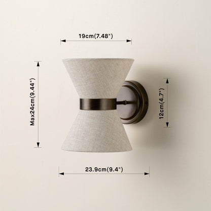 Bronze & Linen Wall Light | Timeless Modern Elegance