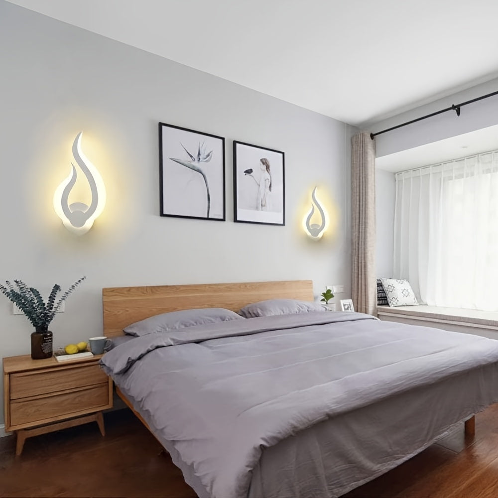 Modern Flame LED Wall Sconce – 10W Warm White Accent Light