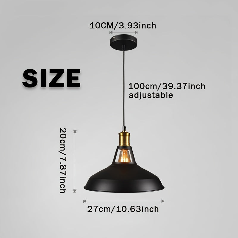 Industrial Metal Pendant Light – Stylish Retro Loft-Inspired Ceiling Fixture