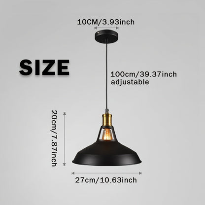 Industrial Metal Pendant Light – Stylish Retro Loft-Inspired Ceiling Fixture