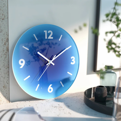 Sunset Glass Wall Clock | Modern Gradient-Inspired Design