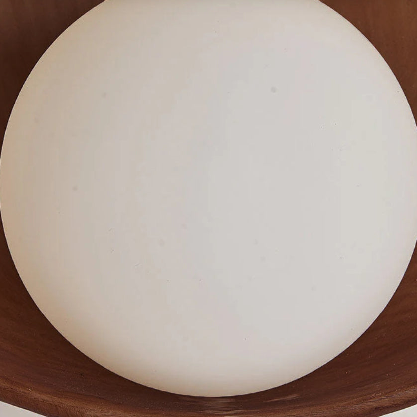 Modern Minimalist Round Wall Sconce – Resin & Iron Accent Lighting