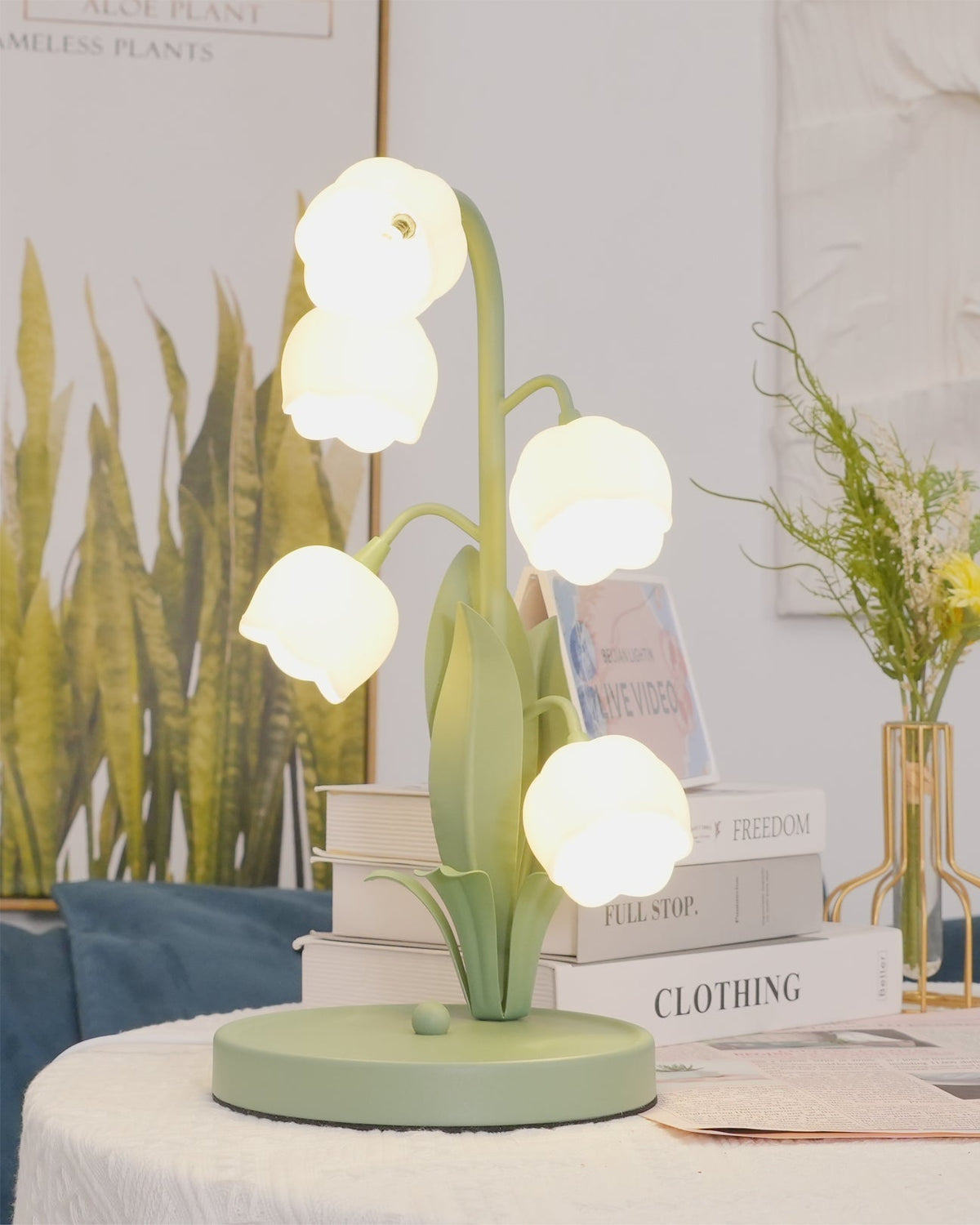 Bell Orchid Table Lamp | Elegant Floral Accent Light for Indoor Spaces