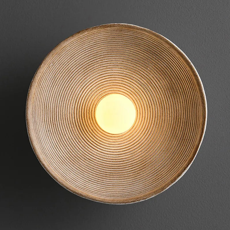 Handcrafted Rustic Wood Wall Sconce with LED Lighting