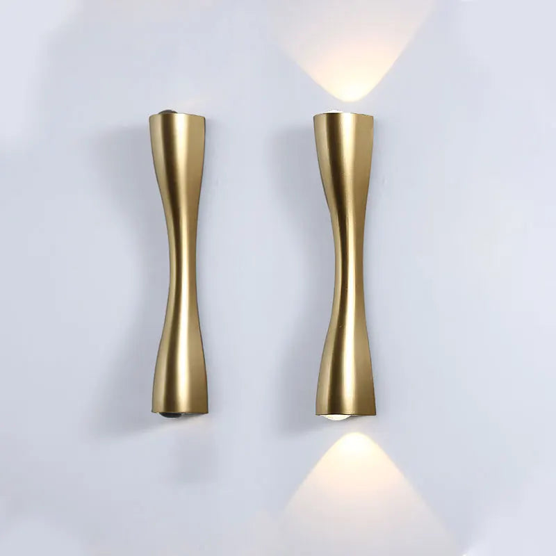 Modern Gold Wall Light | Nordic Up & Down Waterproof Wall Lamp