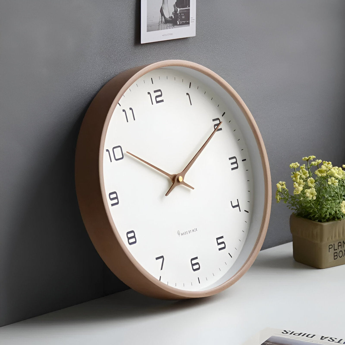 Nordic Wall Clock – Minimalist Wooden Frame Design