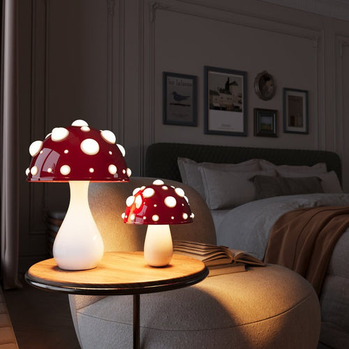 Modern LED Mushroom Table Lamp – Stylish Amanita-Inspired Accent Light