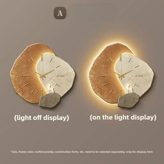 LumoClock | Large Modern Wall Clock with Silent Quartz Movement & LED Illumination