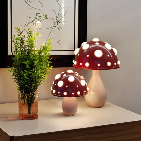 Modern LED Mushroom Table Lamp – Stylish Amanita-Inspired Accent Light