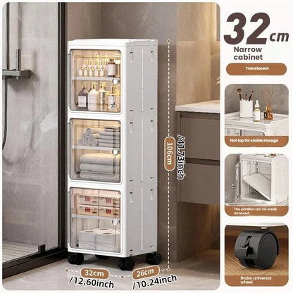 Multifunctional Foldable Dustproof Gap Storage Cabinet