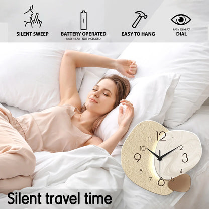 TempoStone Modern Minimalist Wall Clock – Silent Quartz Movement