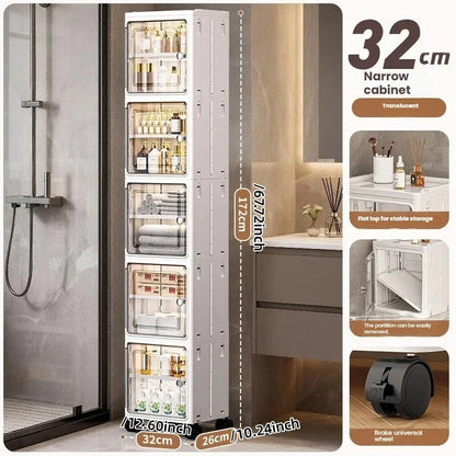 Multifunctional Foldable Dustproof Gap Storage Cabinet