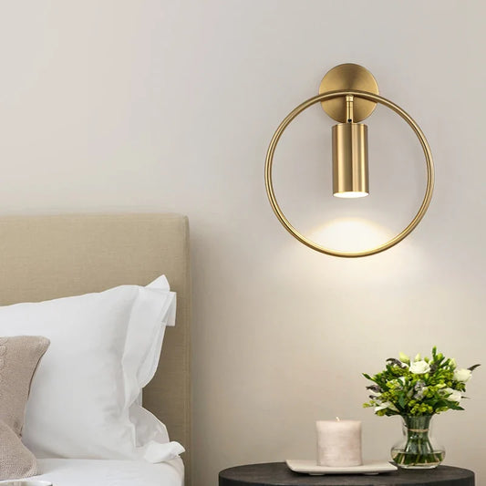 Halo Wall Light – Nordic-Inspired Gold Minimalist Design