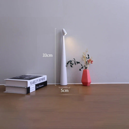 Glowora LED Table Lamp – Rechargeable Touch-Dimmable Light