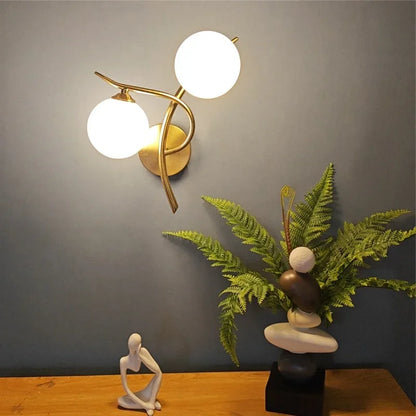 Lunara Nordic Dual-Globe LED Wall Light – Modern Ambient Design