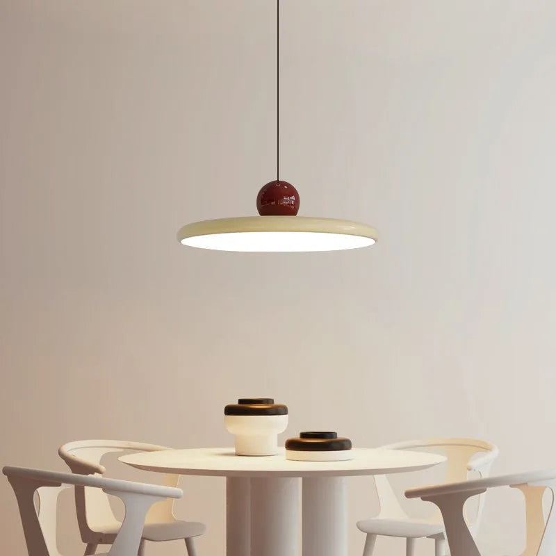 Nordic Flying Saucer Pendant Light | Modern LED Cream-Style Ceiling Lamp